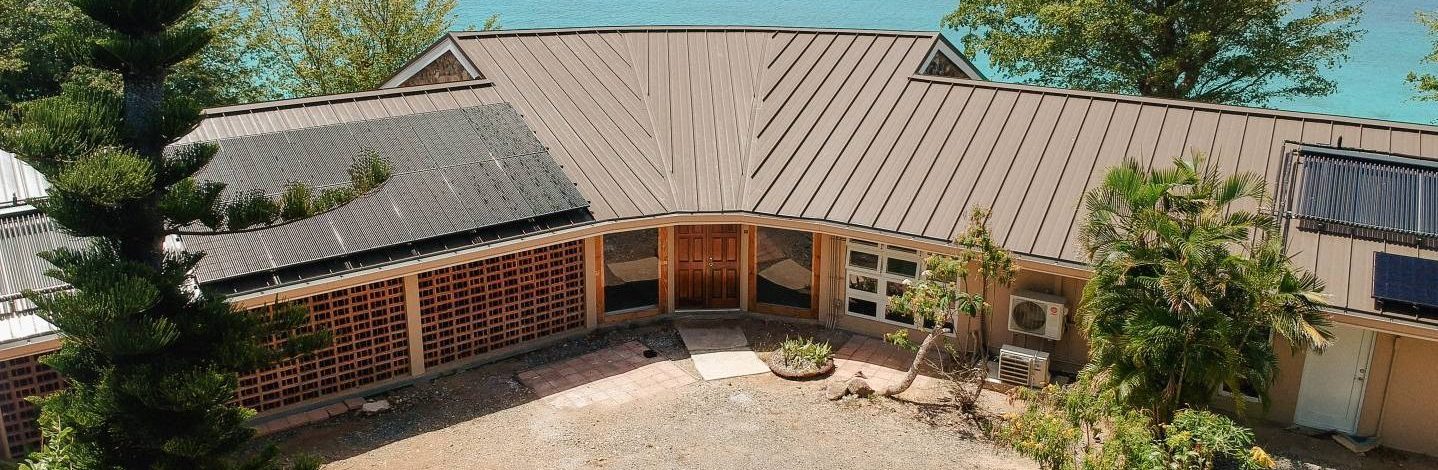 Exterior of National Park Service residence on the island of St John US Virgin Islands