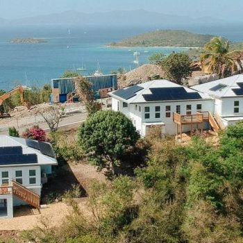 Aerial view of the National Park Service Housing Project by J Benton Construction on St John USVI